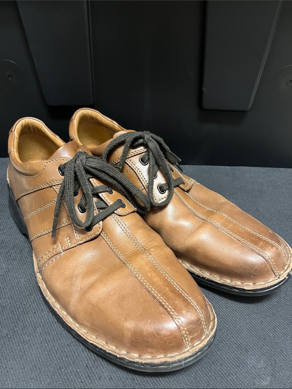 Men’s Sz 13 Collection by Clarks Soft Cushion Brown Dress Shoes (B10)